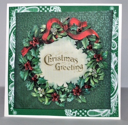 Holly Wreath Decoupage by Kristina Norbat