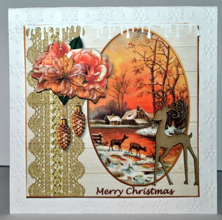 Classic Christmas Roses & Poinsettias by Kristina Norbat