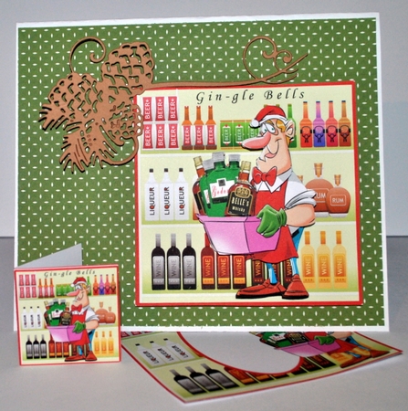 Gin-gle Bells - Decoupage by Kristina Norbat