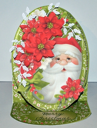 A Visit from Santa - Oval Easel Card Mini Kit by Kristina Norbat