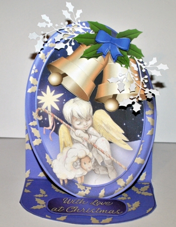 While Shepherds Watch - Oval Easel Card Mini Kit by Kristina Norbat