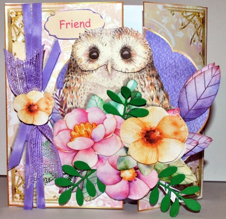 Fold-Back Gatefold Kit - Floral Owl by Kristina Norbat
