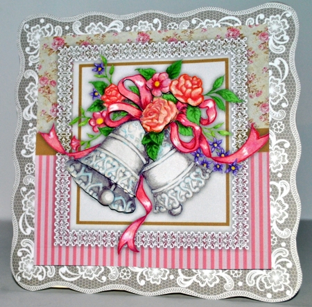 Beautiful Vintage Silver Bells 8x8 by Kristina Norbat