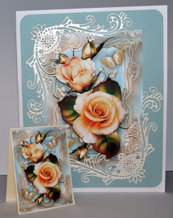Soft Yellow Blue Roses for All Occasions Mini Kit by Kristina Norbat