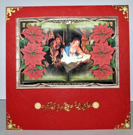 Christmas Book & Poinsettias 3 by Kristina Norbat