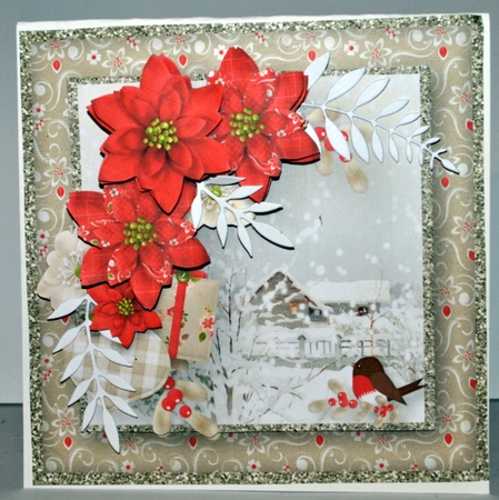 Snowy Cottage - Decoupage Card Mini Kit by Kristina Norbat