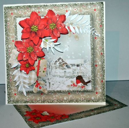 Snowy Cottage - Decoupage Card Mini Kit by Kristina Norbat