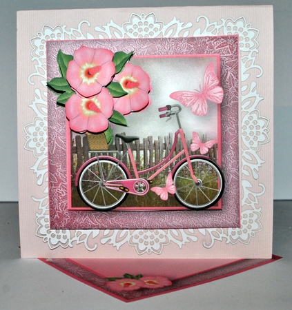 Bicycle and Butterflies - Decoupage Card Mini Kit by Kristina Norbat