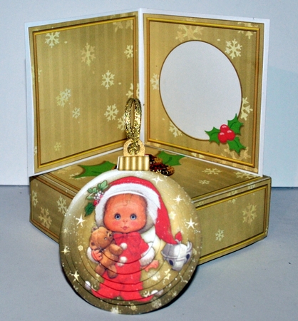 3D Bauble Card And Gift Box Gold Kit .1 by Kristina Norbat