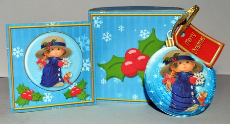3D Bauble Card And Gift Box Blue Kit .2 by Kristina Norbat