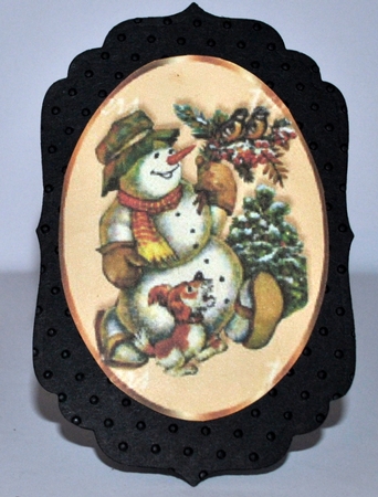 two lovely vintage christmas toppers with holly by Kristina Norbat