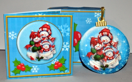 3D Bauble Card And Gift Box Kit 5 by Kristina Norbat