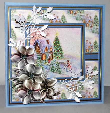 Christmas house with snowman by Kristina Norbat