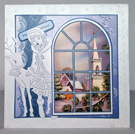 Winter Village Church Through the Window by Kristina Norbat