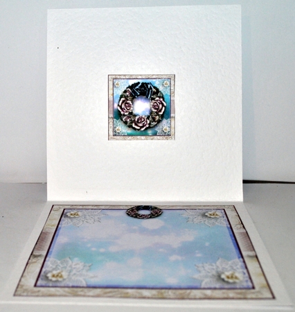 The Christmas Rose Wreath Card Front Kit by Kristina Norbat