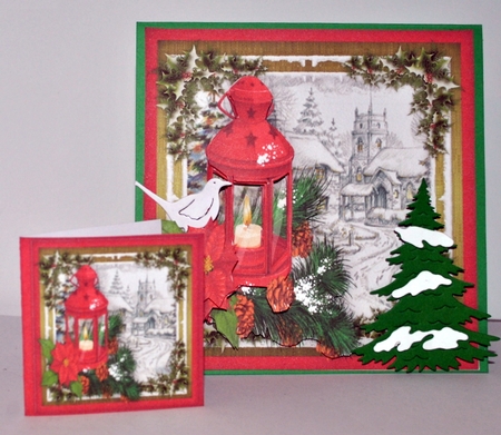 8x8 Min Kit,Beautiful Lantern and snow scene  by Kristina Norbat