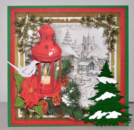 8x8 Min Kit,Beautiful Lantern and snow scene  by Kristina Norbat