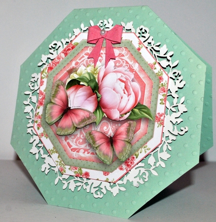 Beautiful Peony Flutters shaped topper  by Kristina Norbat