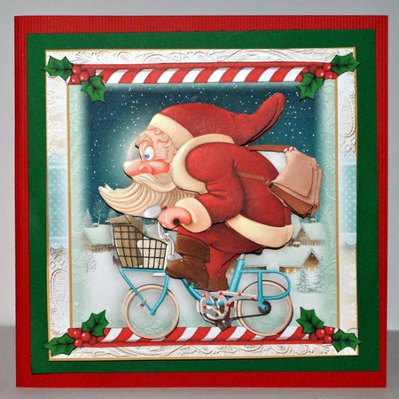 Santas Special Delivery Card Front Kit by Kristina Norbat