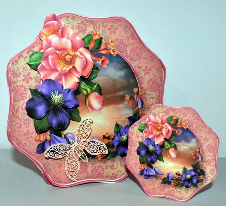 Peaceful Sunset - Wavy Octagon Card Mini Kit by Kristina Norbat