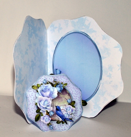 Bird in the Roses - Wavy Octagon Card Mini Kit by Kristina Norbat