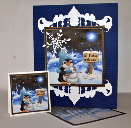 Penguin built a snowman by Kristina Norbat