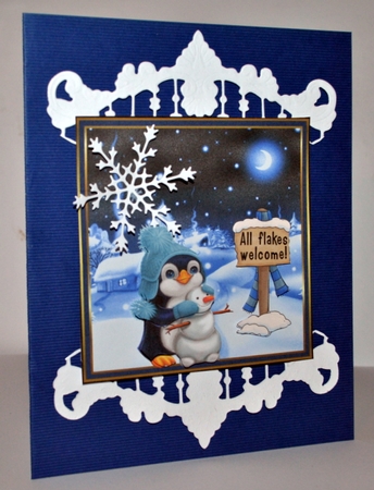 Penguin built a snowman by Kristina Norbat