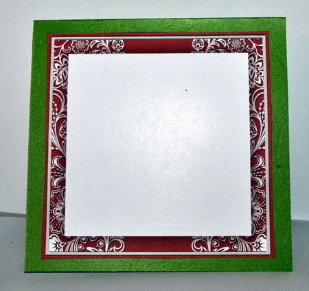 CHRISTMAS STOCKING PLUM & SILVER 7.5 Decoupage & Insert Quick Card by Kristina Norbat