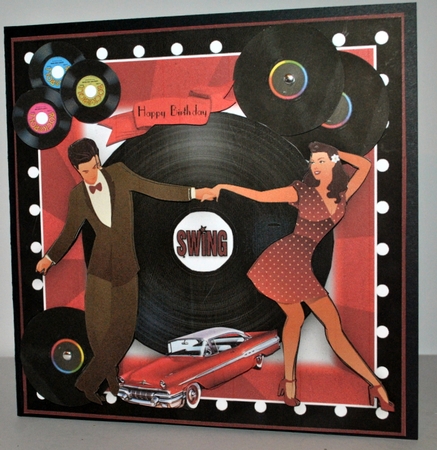 Swing Dance Card Front Kit by Kristina Norbat