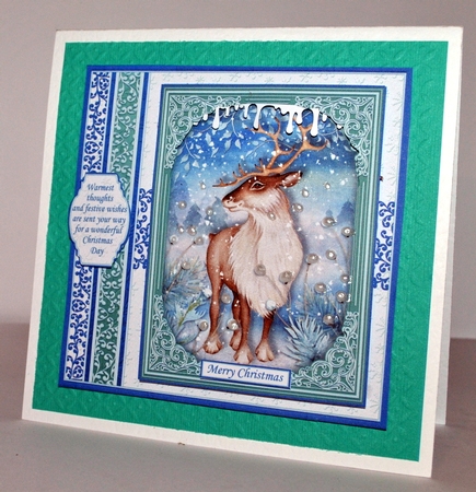 CHRISTMAS FOREST DEER 7.8 Quick Christmas Card & Insert by Kristina Norbat