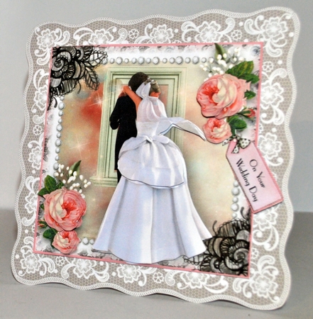 Bride And Groom Card Front Kit by Kristina Norbat
