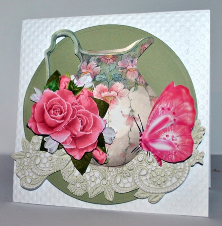 CU Pink Roses Vignette & Butterfly by Kristina Norbat