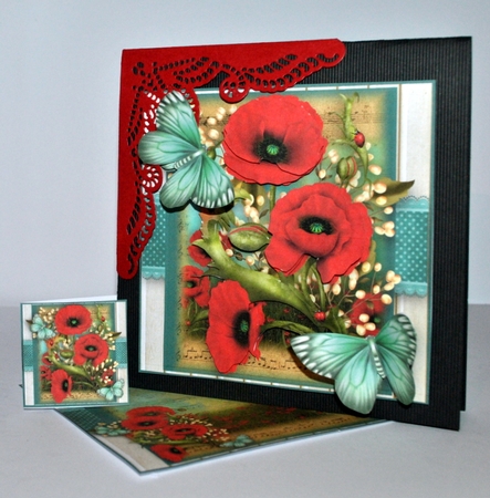 The Poppy Music Sheet Card Front Kit by Kristina Norbat