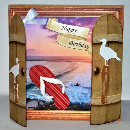 THROUGH THE GATES 6x6 SUNSET SEA by Kristina Norbat