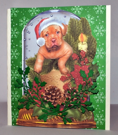 Christmas Globe Cute Puppy by Kristina Norbat