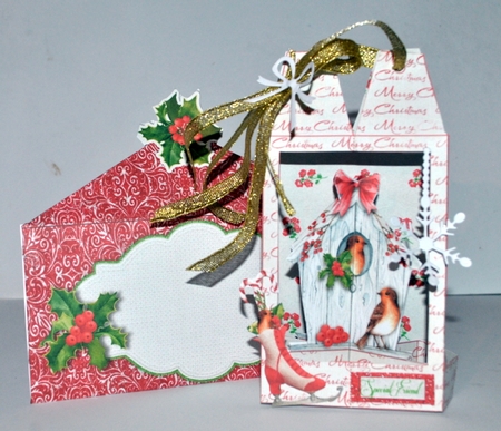 Colours of Christmas 3D Hanging Christmas Card & Envelope by Kristina Norbat