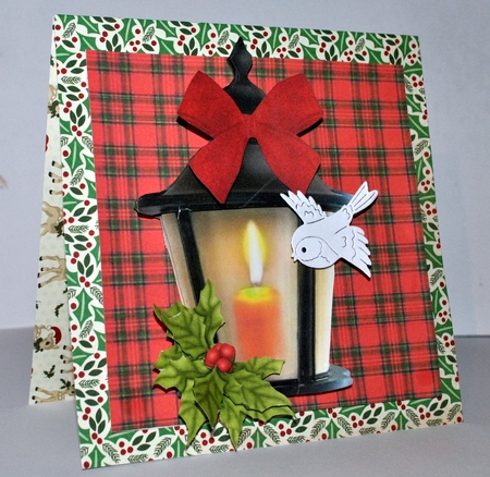 Lantern and Holly Mini Kit by Kristina Norbat