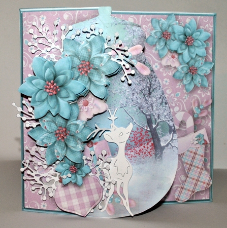 Snowy Trees - Money Pot Card With Gift Pocket Mini Kit by Kristina Norbat