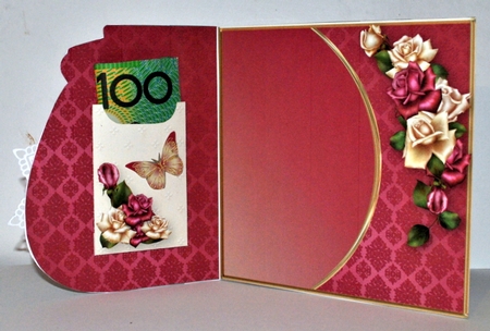Rose Posy - Money Pot Card With Gift Pocket Mini Kit by Kristina Norbat