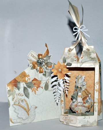 Golden Christmas 3D Hanging Christmas Card & Envelope by Kristina Norbat