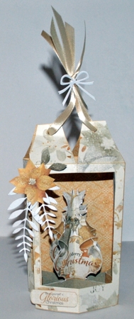 Golden Christmas 3D Hanging Christmas Card & Envelope by Kristina Norbat