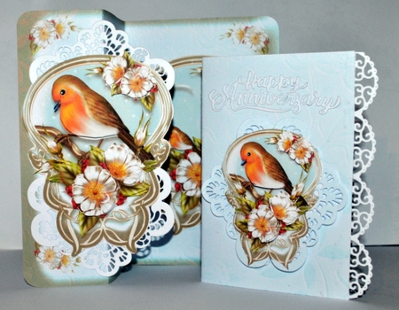 Winter Robin with Winter Roses Mini Kit by Kristina Norbat