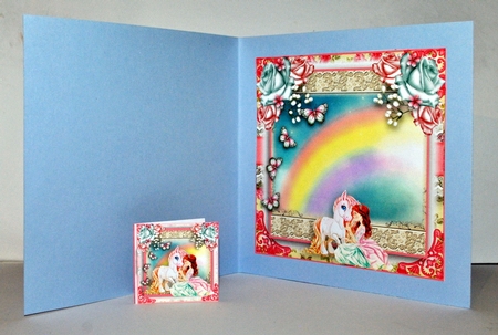 The Princess And The Unicorn Card Front Kit by Kristina Norbat