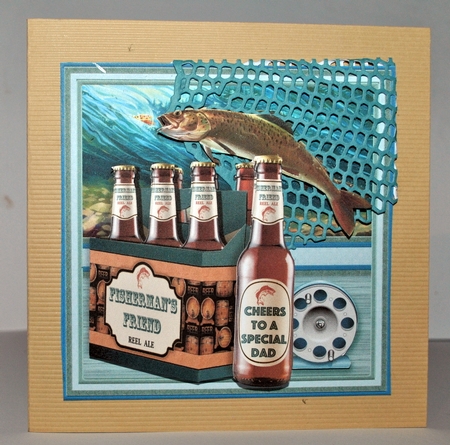 BEER 6 PACK FISHERMANS FRIEND 7.5 Decoupage & Insert Mini Kit by Kristina Norbat