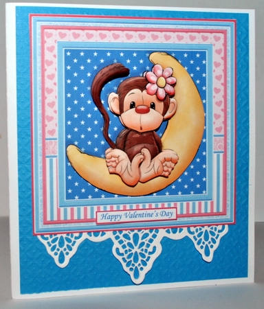 MONKEY LOVE YOU TO THE MOON & BACK 8x8 Decoupage & Insert Mini Kit by Kristina Norbat