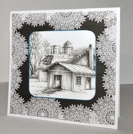 Black and Grey Pinstripe with Lace by Kristina Norbat