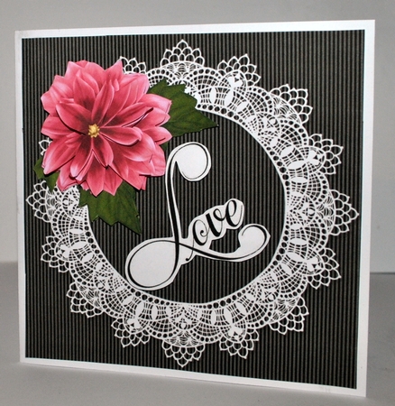 Black and Grey Pinstripe with Lace by Kristina Norbat