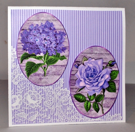 two pretty toppers with wood of lilac roses & flowers by Kristina Norbat