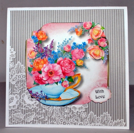 Watercolour Bouquet - Teacup & Saucer by Kristina Norbat