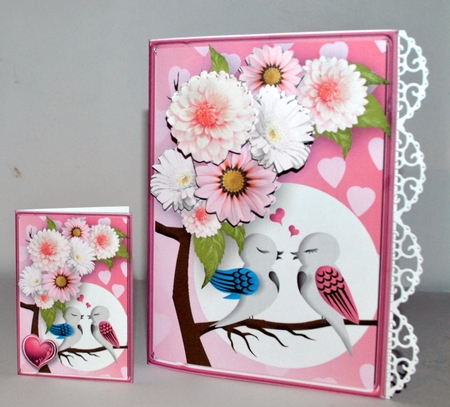 Love Birds - 5in x 7in Card Mini Kit by Kristina Norbat